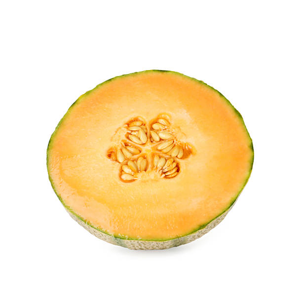 istock Half of fresh Cantaloupe melon isolated on white 2214073218