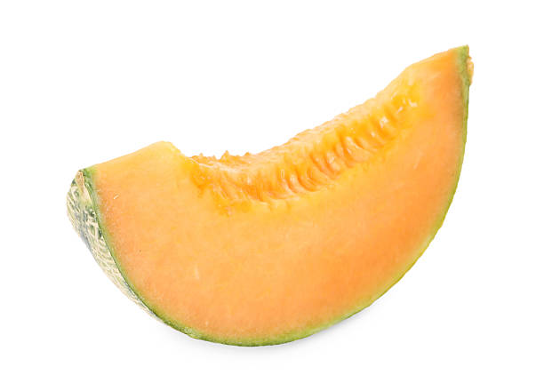 istock Piece of Cantaloupe melon isolated on white 2214073305