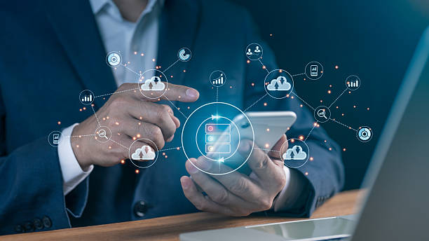 istock Change management in new technologies, internet of things (IoT), and digital transformation, Cloud computing, operation automation, customer service management, big data, and business process strategy 2214076399