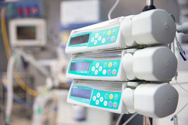 O2 Oxygen release tubes in hospital bed