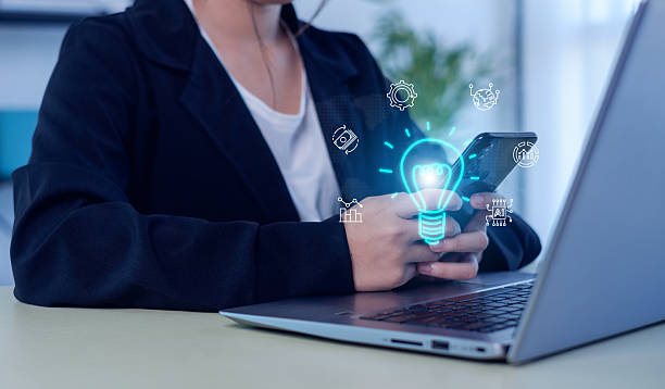 istock Human hand holding light bulb to illuminate. Innovation through ideas and inspiration ideas. idea of creativity and inspiration concept of sustainable business development. 2214083394