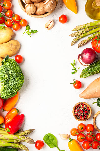 istock Vegetables on white background. Healthy food. 2214085452