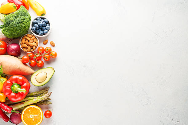 istock Healthy food on white background. 2214085912