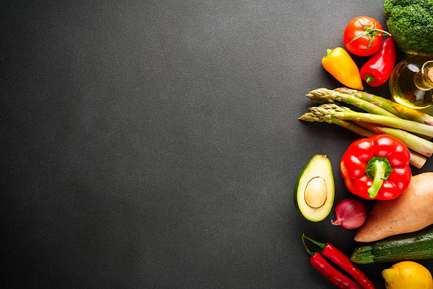 istock Vegetables on black background. Healthy food. 2214085944