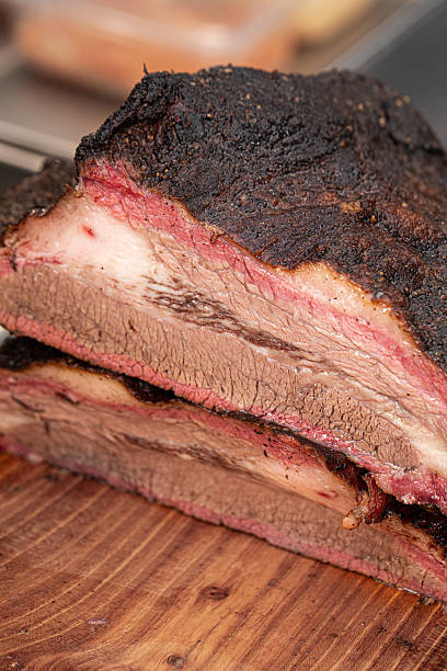 istock Freshly grilled brisket meat but in half 2214089483