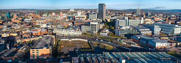 istock Sheffield downtown aerial panorama. 2214092384