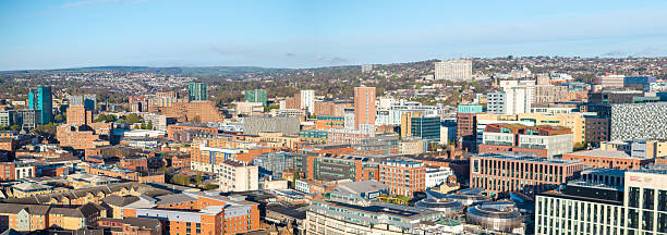 istock Sheffield downtown aerial panorama. 2214092409