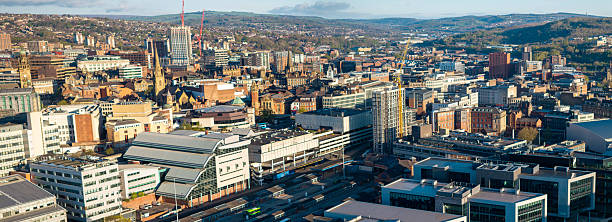 istock Sheffield downtown aerial panorama. 2214092495
