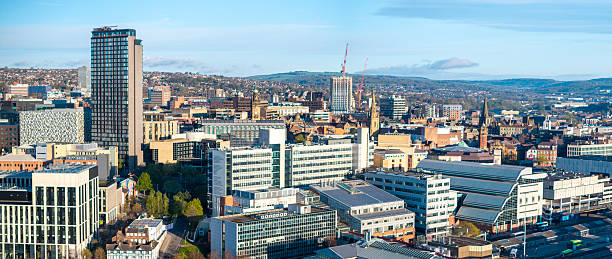 istock Sheffield downtown aerial panorama. 2214093028