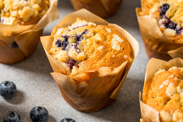 istock Homemade Sweet Blueberry Muffins for Breakfast 2214095583