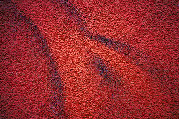 Red Concrete Block wall Barn Close up Texture