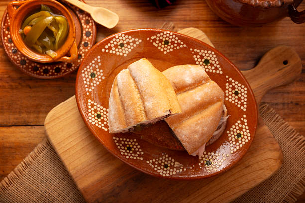 istock Torta Mexican sandwich topview 2214105310