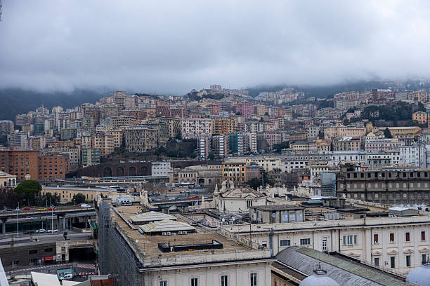 Genoa, Italy, April 28 2024: Palace in Via Garibaldi in downtown Genoa, Italy.