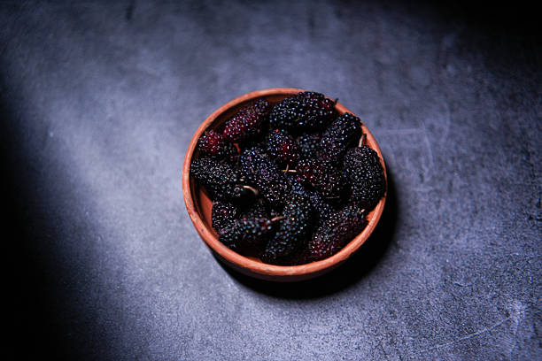There are blueberries in a bowl.
