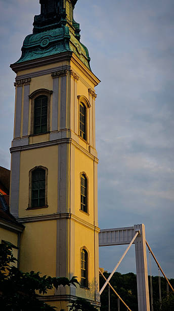 istock Church Tower in Budapest at Sunset 2214114624