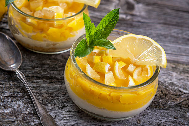 istock Tasty creamy dessert with lemon 2214117069