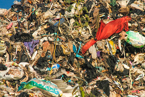 istock Garbage pile in trash dump or landfill. Pollution concept. 2214117430