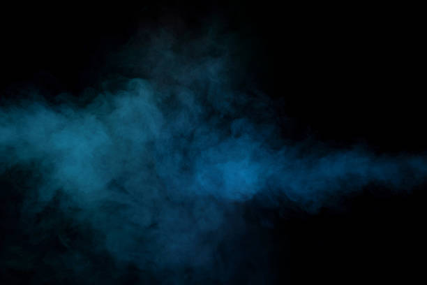 istock Blue and green steam on a black background. 2214118611