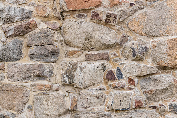 istock Patterns in the stone wall of a historic fortress. 2214127701