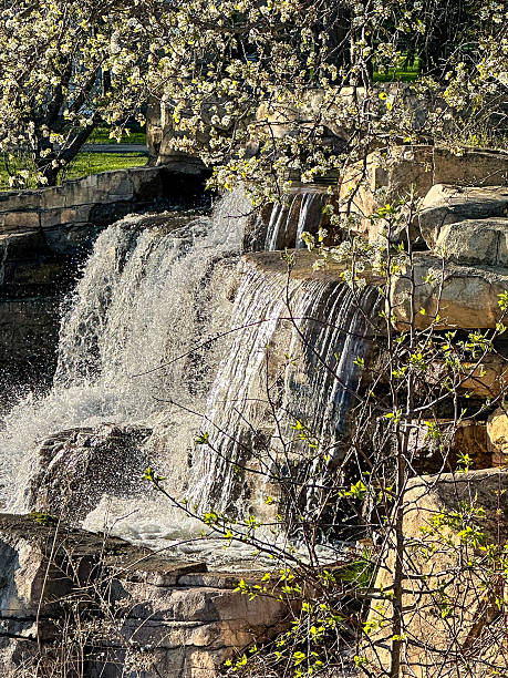 istock Spectacular waterfall during springtime in Wisconsin 2214128938
