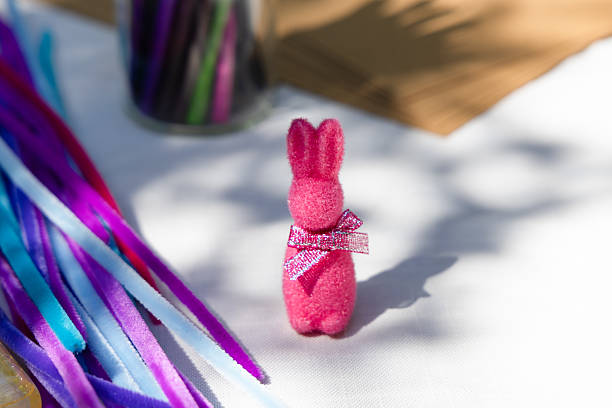 istock Easter kids craft table outdoors 2214134237