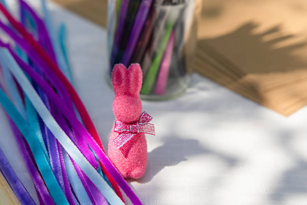 istock Easter kids craft table outdoors 2214134238