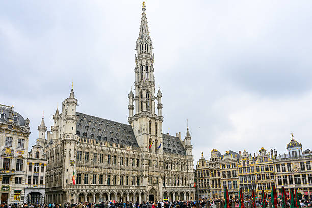 The Grand Place is always crowded with tourists and visitors.