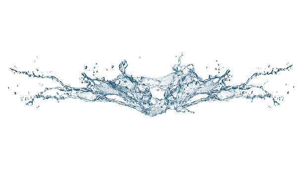 istock Abstract blue waves and splashes 3d illustration 2214152283