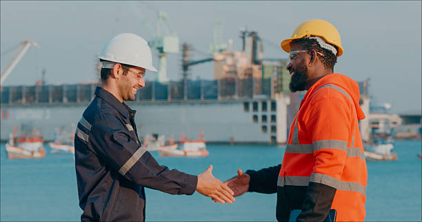 istock The maintenance engineer team collaborates to plan to repair or rebuild a large bulk ship damaged at a Commercial Shipyard 2214155343