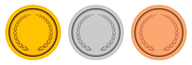 istock Gold silver and bronze medal icon set vector stock illustration 2214166573
