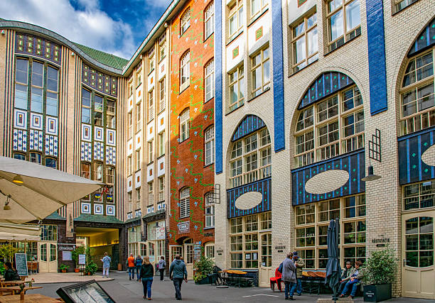 Berlin, Germany - September 25, 2022: Chameleon Theatre in the Hackesche Hofe courtyards, Berlin Mitte. Historic building constructed in 1906 in an elaborate art nouveau style. Contemporary art space