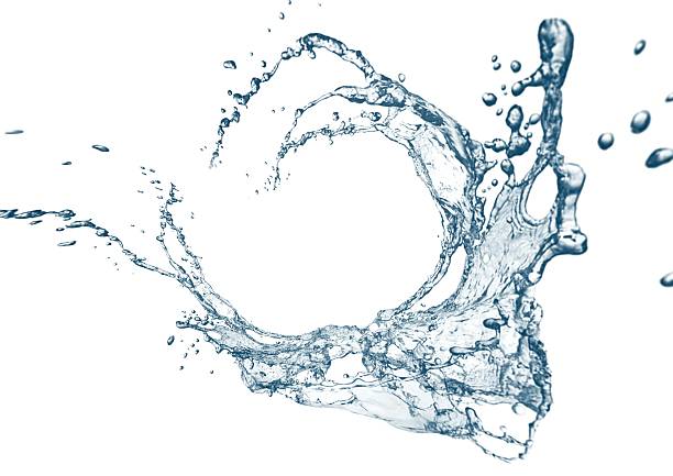istock Abstract blue waves and splashes swirling 3d illustration 2214173755