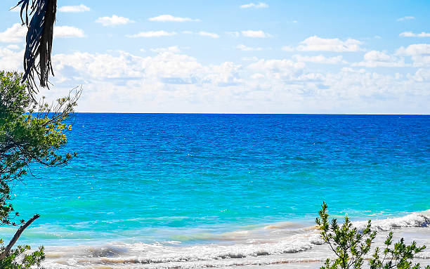 istock Natural seascape panorama beach view Tulum ruins Mayan site Mexico. 2214174693