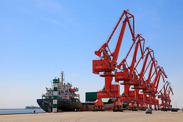 Portal crane and Cargo ship