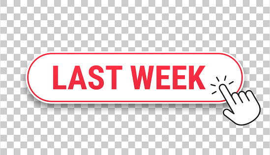 Current Week Button Last Week 3d Click Web Button With Hand Cursor On Blank Background ...