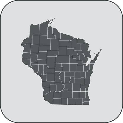 Wisconsin Green Background Wisconsin Map Stock Illustration - Download Image Now - Abstract ...