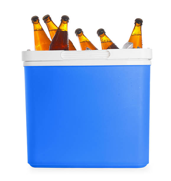 istock Many bottles of drinks in cooler box isolated on white 2214182978
