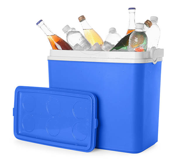 istock Many bottles of drinks in cooler box isolated on white 2214182990