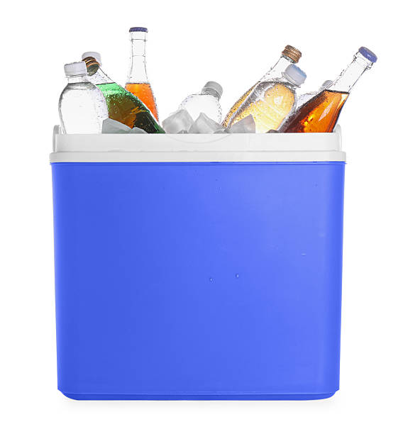 istock Many bottles of drinks in cooler box isolated on white 2214183008