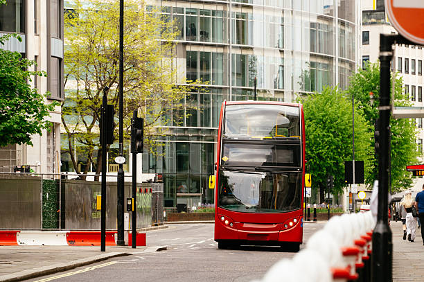 istock Double decker bus in London 2214187556