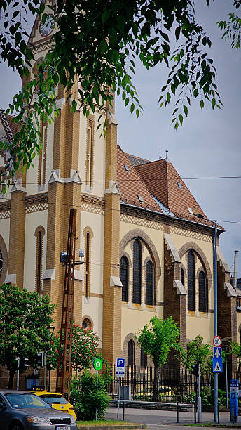 istock Lutheran Church on the Boulevard in Budapest in May 2214193070