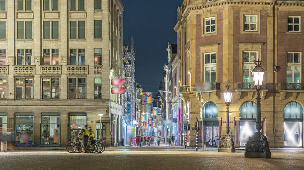 istock The Dam square in Amsterdam night timelapse, The Netherlands. 2214196021