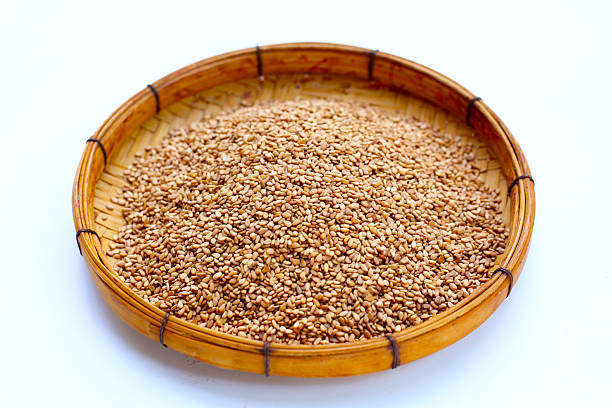 istock Roasted white sesame seeds for cooking 2214197267