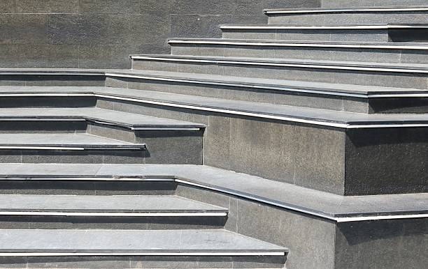 istock Gray concrete stairs modern design in the garden 2214201826