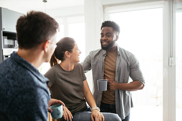 istock A group of diverse friends enjoying a conversation and coffee 2214201929