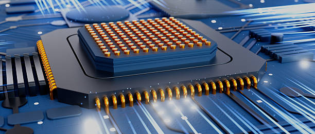 istock A computer motherboard chip is shown in a blue background with a white outline 2214217746