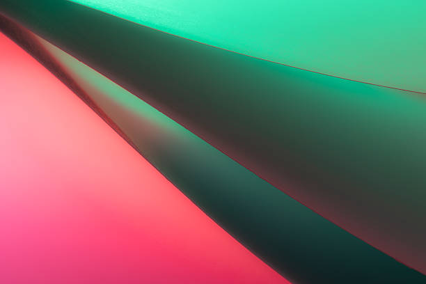istock Colorful abstract curves in shades of green, red and gray creating a dynamic visual experience 2214220033