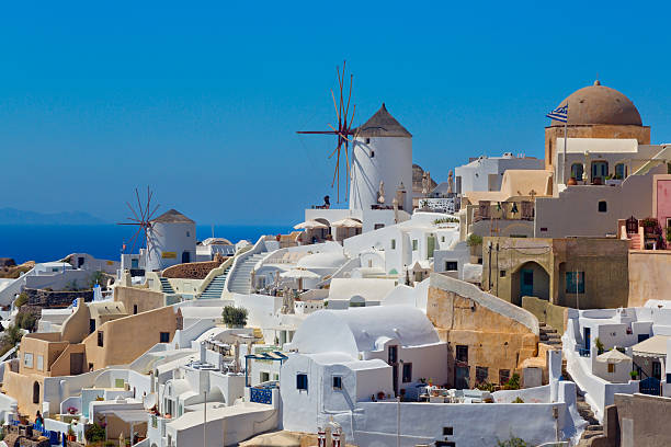 istock Panoramic view of Santorini island, Cyclades, Greece 2214221184