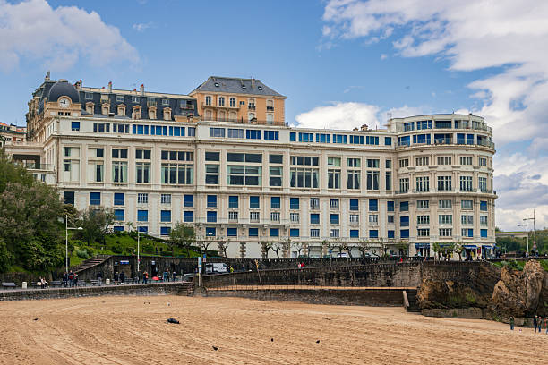 istock Beautiful view of the main beach in Biarritz (French Basque Country) 2214221487