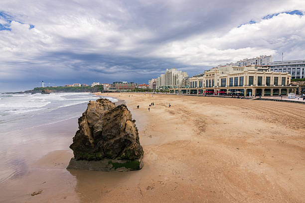 istock Beautiful view of the main beach in Biarritz (French Basque Country) 2214221522